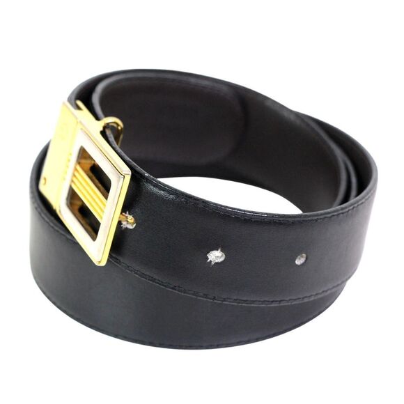 Goldlion BLACK BROWN REAL LEATHER 1 1/8"Wd REVERS CASUAL DRESS BELT Sz 36 (B4 - Picture 4 of 16